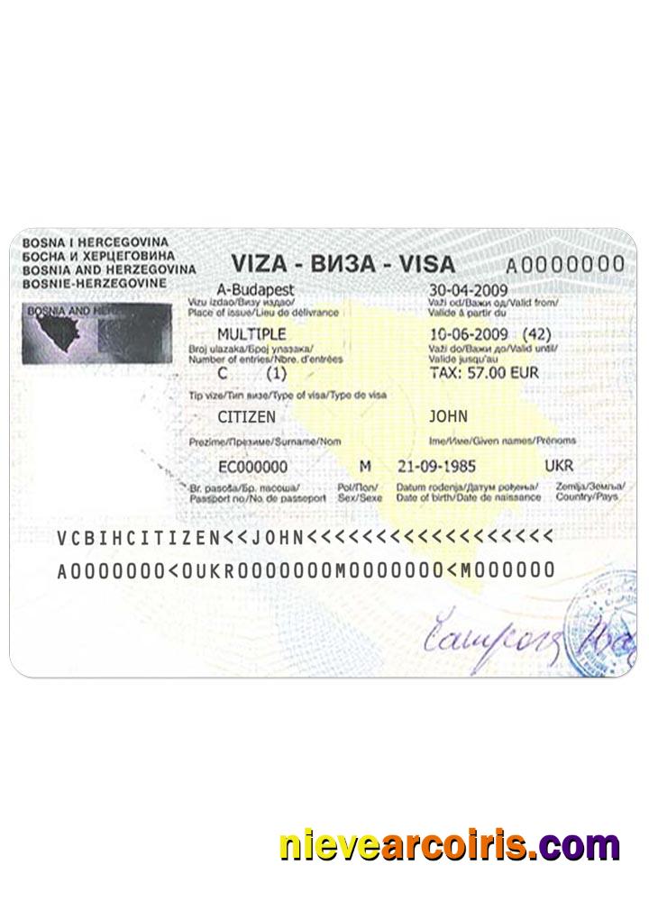 BOSNIA AND HERZEGOVINA travel visa